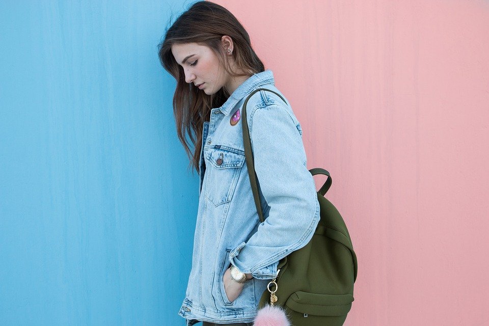 Campera jean mujer